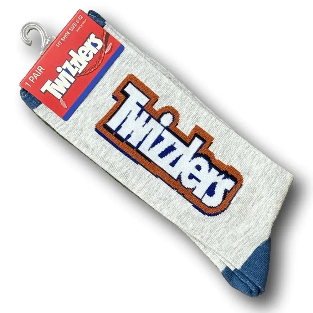 3/$20 Chocolate Twizzlers Retro Candy Funny Novelty Crew Socks - NWT